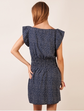 Rochie De Vara Cu Buline Bleumarin